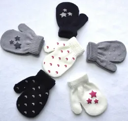 Kids Gloves Winter Childrens Warm Anti-catch Mittens Baby Offset Cute Full Fingers Gloves For Boy Girl 0-4T Baby Gloves DB250