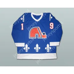 カスタムブルーJoe Sakic 19 Quebec Nordiques Hockey Jersey New Top Stitched S-M-L-XL-XXL-3XL-4XL-5XL-6XL