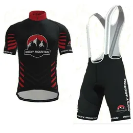 2023 Pro Team Rocky Mountain Cycling Jersey通気性Ropa Ciclismo 100％ポリエステルCoolmaxジェルパッドショート186l