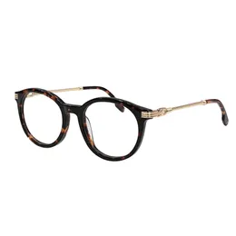Modische optische Sonnenbrillenfassungen für Damen und Herren, 0368-Stil, rund, schlichtes Design, verschreibungspflichtiges Glas, Retro-Brille, Khaki-Brille, klare Linse mit Logo