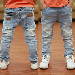 Jeansy Kids Pants Big Boys Stretch Joker Jeans Spring Children Pencil Leggingi Autumn Denim Ubrania na 2 do 14 lat męskie dziecko 231204