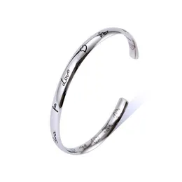 Pareja G Brazalete Mujer Hombre Acero inoxidable Pulsera abierta C Joyería de moda Regalo del día de San Valentín para accesorios de novia Whole243L