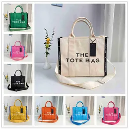 Marc die Einkaufstasche Leinwand Designer-Handtaschen Große Kapazität Schulter Frauen Shopping Tote Bags Messenger Letters Print 220830246a