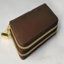 Mode Frauen Brieftasche Echtes Leder Brieftasche Doppel Pull Brieftaschen Dame Damen Lange Klassische Geldbörse mit box317C
