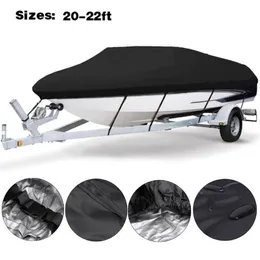 Inflatable Floats & Tubes Yacht Boat Cover 20-22FT Barco Anti-UV Waterproof Heavy Duty 210D Cloth Marine Trailerable Canvas Access214e