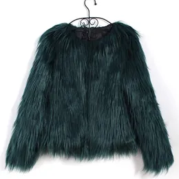 Women's Fur Faux Fur Manteau en fourrure moelleux pour femme pardessus sans col veste chaude manches longues grande taille 3XL automne et hiver 231205