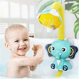 Bath Toys Zk20 Baby Bath Toy Electric Cartoon Shower Elephant Water Spray Toys Faucet Badrum Badkar Utbildningsspel för barn 231204