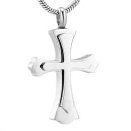 IJD12236 Staplad Cross Cremation Jewely Necklace Urn Memorial Keepsake Pendant For Ashes With Trattfyll Kit264a