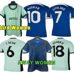 CFC 23 24 MULHERES Camisa de futebol Lampard Torres Drogba Final Camisas de futebol Camiseta SÁBIO COLE ZOLA Vialli HUGHES GULLIT