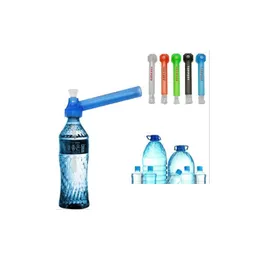 Zubehör Reisen Reisen Wasser-Top-Wasserpfeifen Puff Toppuff Glasbong Tragbare Rauchpfeife Instant Screw On Bottle Converter Mix Dhhy5