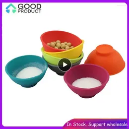Bowls 1PCS Set Silicone Multicolored Reusable Container Dish Snack Spice Bowl For Sauce Nuts Candy Fruits Appetizer Kitchen