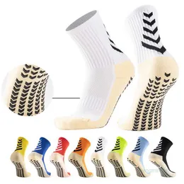 Herrstrumpor strumpor Hosiery Football Handduk Soles Sports Arrow Lim Anti Slip Training förtjockad utomhus som kör mitt längd Socks0aet