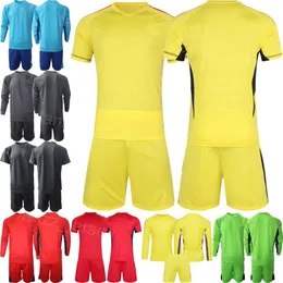 Club Team målvakt GK Cr Flamengo Soccer 25 Matheus Cunha Jerseys Set Kids Men målvakt 1 Diego Alves 45 Hugo Souza 24 Kaua Santos Long Sleeve Football Shirt Kits 23/24