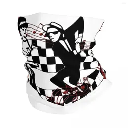 Foulards Hommes 2 Tons Skank Dance Ska Damier Bandana Marchandise Couvre-cou Cagoule Hardcore Punk Wrap Écharpe Costume Pour Toutes Les Saisons