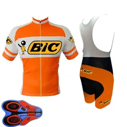 BIC Team Bike Cycling Jersey BIB Shorts 2021 Summer Szybkie suche męskie MTB Rowerowe zestawy wyścigowe na zewnątrz S276Z