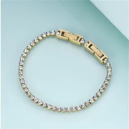 Tennis Bracelets High Quality Zircon Women Bracelet Adjustable Detachable Titanium Steel Double Button Bangles Fashion Jewelry294V
