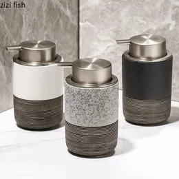 Sıvı Sabun Dispenser Seramik Sabun Şişesi El Sanitatür Flask Deterjan Şişesi Banyo Şampuan Duş Jel Şişe Sabun Konteyner Losyon Şişeler Çavret 231206