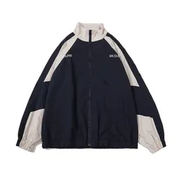 Kadın Ceketleri Deeptown Vintage Kadın Ceketleri Hip Hop Stil Japon Moda Harajuku Patchwork Windbreak Sokak Giysesi Hafif Ceketler Kadın 231205