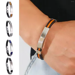 Bangle Bangle Titanium Steel Detox Lymphunclog Wristband Men Silicone Bracelet