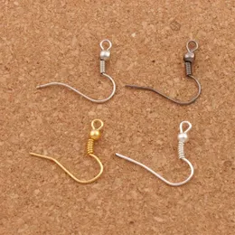 4Colors Copper Fish Clasps & Hooks 15mm 200pcs lot Polish Ear Earring Finding French Fishwire L3107187a