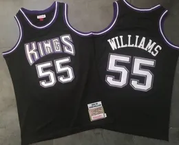 قمصان كرة السلة الرجعية الأصيلة الرجعية Jason 55 Williams Blakc Purple