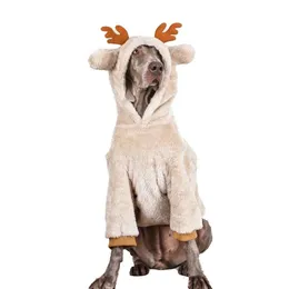Vestuário para cães Vestuário para cães Natal Roupas para cães com capuz Inverno Pequeno Médio Grande Grande Fantasia para cães Poodle Corgi Samoyed Husky Golden Retriever Casaco para cães 231206