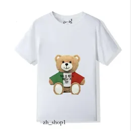 Moschino Hoodie Ontwerper Moschino van Luxe T-shirt Merk T-shirt Kleding Spray Letter Korte mouw Lente Zomer Tij Mannen en Vrouwen Tee 835