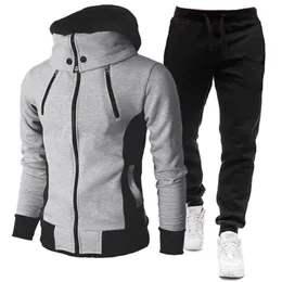 Mens Tracksuits Autumn Winter Tracksuit Suit Man Zipper Jacket Pants 2 Piece Set Casual Gym Fitness Jogging Sportswear S4XL 231206