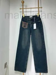 Jeans da donna Designer Autunno e inverno Blue Jeans Donna Autunno Marchio di moda Piccola statura Pantaloni occidentali a gamba larga popolari quest'anno JIH1