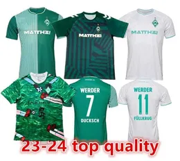 2023/24 Werder Bremen Special Soccer Jersey Marvin Ducksch Leonardo Bittencourt Black Green 2023/24 Friedl Pieper Football koszulki