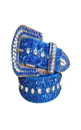 Gürtel Neuankömmling Bling Rhintone Diamond Studded Wtern Cowboy CowgirlSimon DNA-Gürtel für Männer Frauen Baumelnde Ohrringe 2022 new4317808