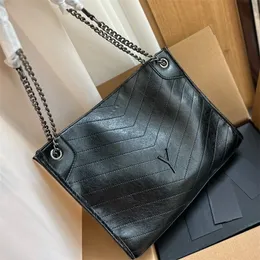 2023 mulher bolsa de ombro corrente designer saco luxo sacola tamanho médio totes compras letras couro 5a