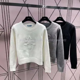 Designer Winter Wool Sweater Women's Knitwear PD Warm Sweater Round Neck Hoodie Långärmning Kintskjorta Kvinnors Casual Sweatshirt Star1922