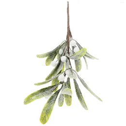 Decorative Flowers Christmas Mistletoe Faux Branches Artificial Xmas Stem Simulation Decoration Fake Pick Ginkgo Stems