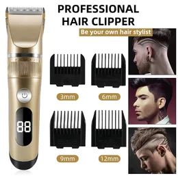 Hair Trimmer Professional Clipper Beard for Men Adjustable Speed LED Digital Clippers Electric Razor Barber 231205