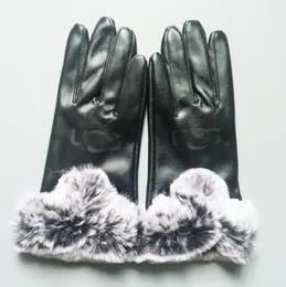 Damen Herren Winter-Lederhandschuhe Plüsch-Touchscreen zum Radfahren mit warmen, isolierten Schaffell-Fingerspitzenhandschuhen AAAAA6699