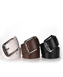 Men39S Belt Leather Black High Quality Metal Buckle Casual Belt för män PU LÄDER MEN39S Midjebälte6194755