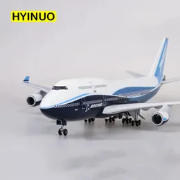 항공기 모들 1/150 스케일 47cm 비행기 B747 항공기 비행기 국제 항공 모델 W 조명 및 휠 다이 캐스트 플라스틱 수지 비행기 231206