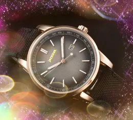 Três tipos de design com data automática relógios masculinos multifuncional pulseira de couro de aço inoxidável empresarial bateria de quartzo boutique diamantes anel relógio presentes