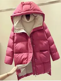 Damen-Trenchmäntel, Foufurieux Parkas, solide Winterkleidung, Damen-Kapuzenjacken, lange Ärmel, koreanische Parka-Kleidung, wattierte Jacke aus Baumwolle