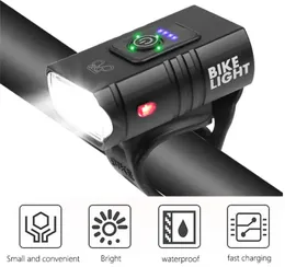 Bike Lights LED Bicycle Light 1000LM T6 USB Rechargeable MTB Mountain Road Front Lamp Headlight Flashlight Cycling Scooter Tail 231206