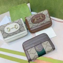 Kvinnor Mens Unisex Card Holder Designer Coin Purse läder blixtlås Små plånbok damer nyckelring plånbok mini fannypack lyx Billfold Moneybag