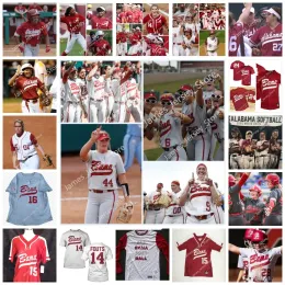 Üniversite Beyzbol NCAA Giyiyor NCAA Özel Dikişli Alabama Crimson Tide Softball Beyzbol Forması 9 Taylor Clark 12 Kaylee Tow 23 Savannah Woodard 3