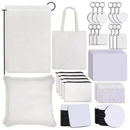 Schlüsselanhänger, Schlüsselbänder, Herz-Schlüsselanhänger-Set, leere MDF-Sublimationsdruck-Rohlinge für selbstgemachte Make-up-Taschen und Mauspads, 76-teilig, 231205