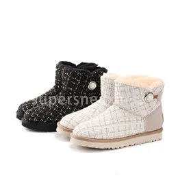 Kids Toddler Slippers Baby Designer Shoes Chesut Fur Slides Sheepskin Shearling Ultra Mini Boot Winter Mules Slip-on Wool Size 21-35