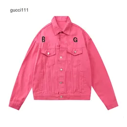 Slim balencaigalies Skinny balencigalies Denim Fashion Men M-XXL Women Jackets Jacket Quality CLothing Black Pink HC5Z