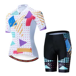 2022女性ミロト自転車チーム半袖ジャージーセットMaillot Ciclismoサイクリングジャージー夏の通気性キット1188E