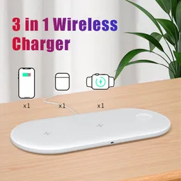 15W高速3 in Airpods samsung apple huawei xiaomi iphone iwatch pro qi qiwireless charging pad用クイック充電パッドの1ワイヤレス充電器