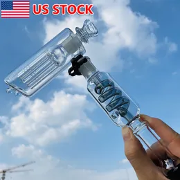 1x tubos de congelamento bobina borbulhador vidro bongs percolador filtro hookah acessório