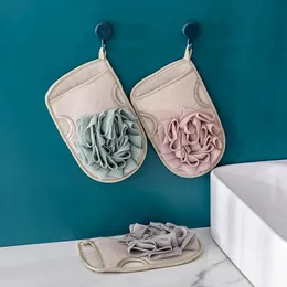 Spazzole da bagno Guanto per la casa Forniture per il bagno bifacciale Maglia per adulti Spugna per sfregamento Asciugamano per il bagno Strumento Guante Para Cepillos De Bano Badborstels Handschoen